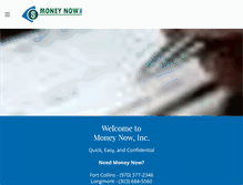 Tablet Screenshot of moneynowco.com